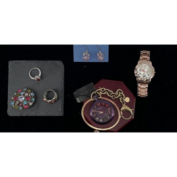 Vintage and Modern Rhinestone Jewelry w Marc Jacobs/Vera Wang/Guess/Michael Kors - Picture 3 of 5